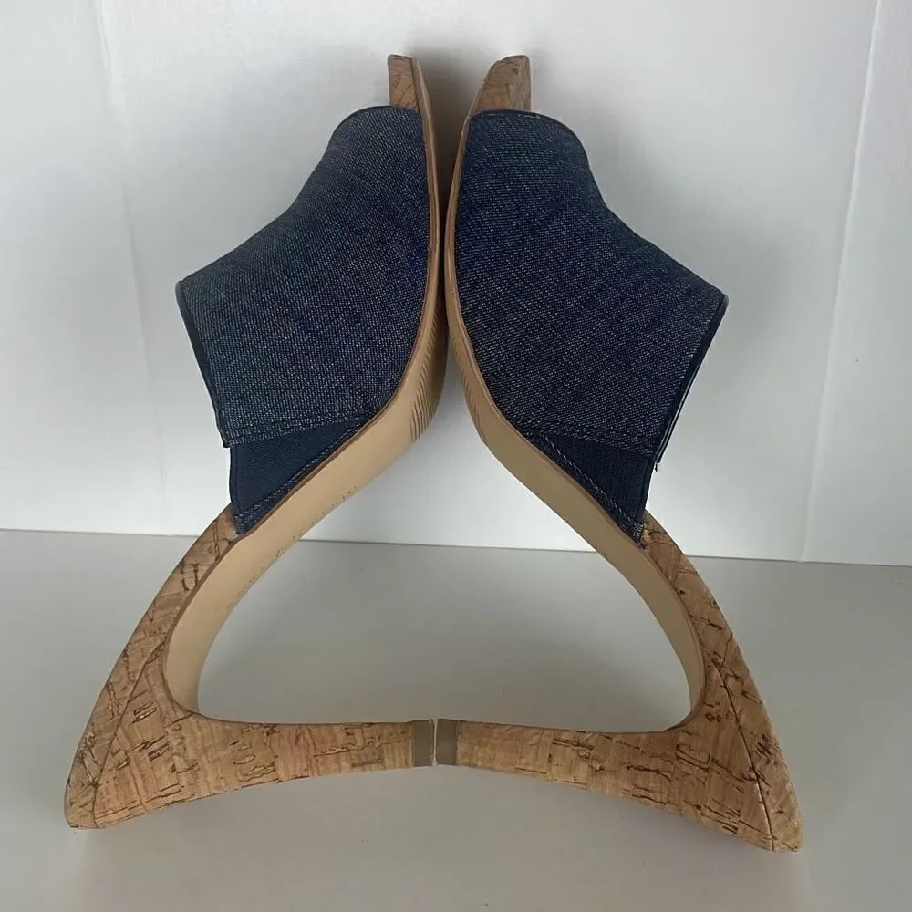 Anne Klein Ohno Denim Mule Sandals 8